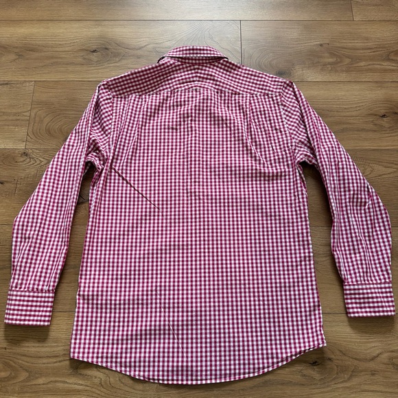Southern‎ Tide Men’s Red Gingham Button Down Shirt Medium Trim Fit Cotton - Picture 3 of 8